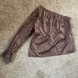 One should animal print blouse